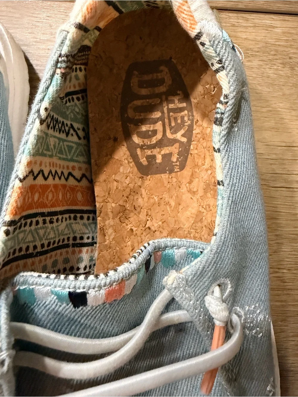 Hey Dude Kids Light Blue Canvas Moccasins